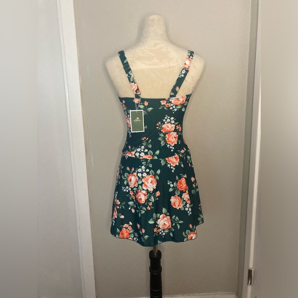 Eomenie Green Floral One Piece Swimsuit - Picture 3 of 5